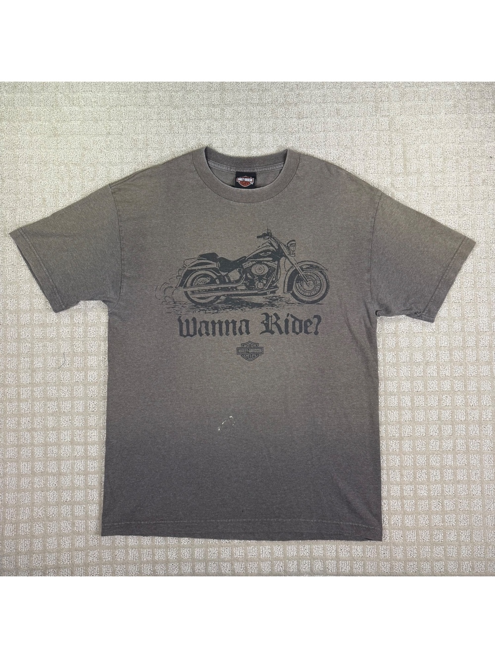 Harley Davidson Wanna Ride Stone Mountain T Shirt USA Made L